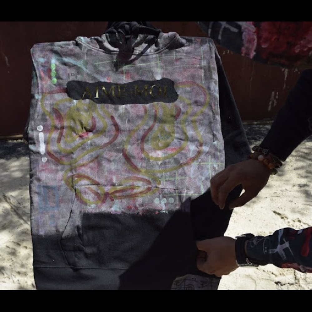 Sikes Official x Aime-Moi one of one hand made hoodie #10